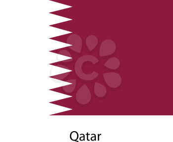Flag  of the country  qatar. Vector illustration.  Exact colors. 