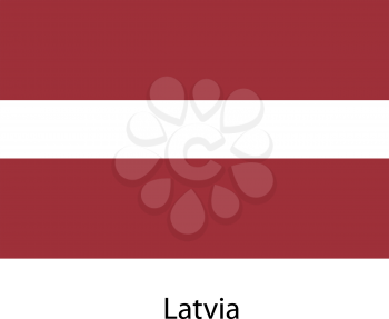Flag  of the country  latvia. Vector illustration.  Exact colors. 