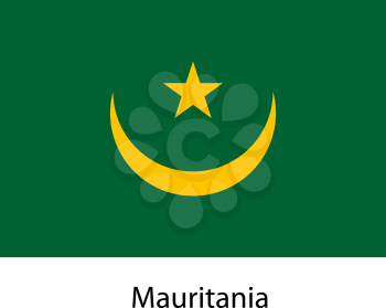 Flag  of the country  mauritania. Vector illustration.  Exact colors. 