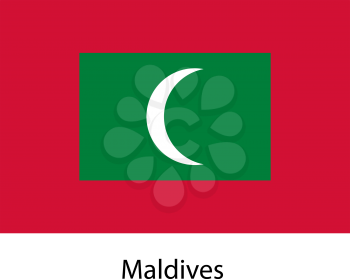 Flag  of the country  maldives. Vector illustration.  Exact colors. 