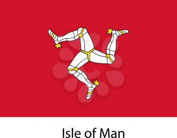 Flag  of the country  isle of man. Vector illustration.  Exact colors. 