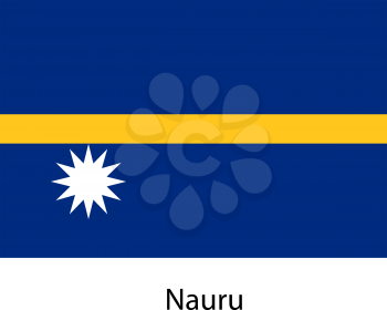 Flag  of the country  nauru. Vector illustration.  Exact colors. 