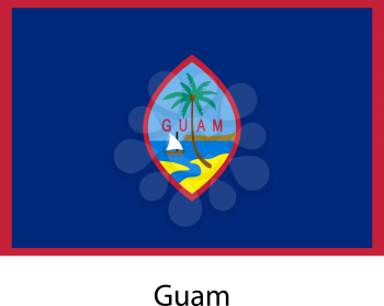 Flag  of the country  guam. Vector illustration.  Exact colors. 
