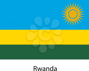 Flag  of the country  rwanda. Vector illustration.  Exact colors. 