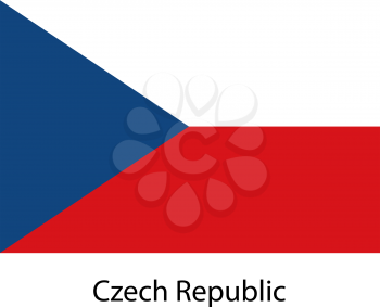 Flag  of the country  czech republic. Vector illustration.  Exact colors. 