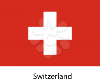 Flag  of the country  switzerland. Vector illustration.  Exact colors. 