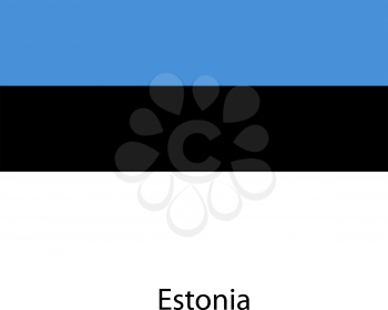 Flag  of the country estonia. Vector illustration.  Exact colors. 
