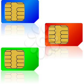 Set  SIM cards. Vector illustration.