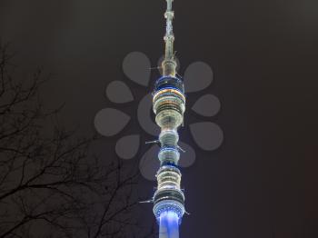 Ostankino tower is television and radio tower located in Moscow.