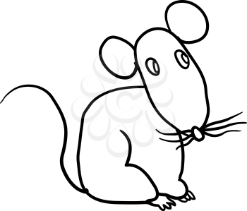 Sketch silhouette sketch mouse white background illustration.