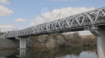 Railway bridge across the Moscow River for subway trains.