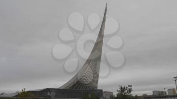 MOSCOW, RUSSIA Monument to conquerors of space on background of sky.