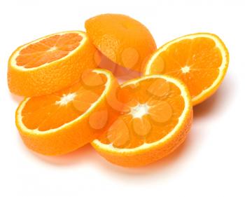 orange slices isolated on white background