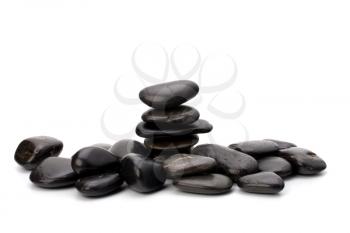 zen stones isolated on the white background