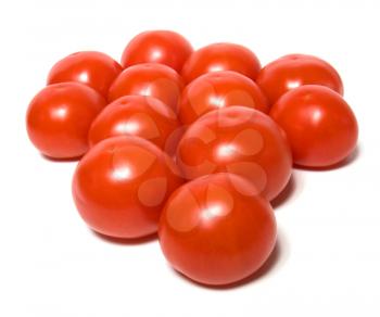 red tomato isolated  on white background