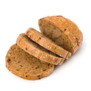 Healthy grain bread  isolated on white background