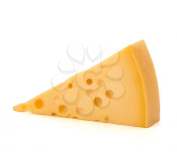 Gourmet cheese piece isolated on white background