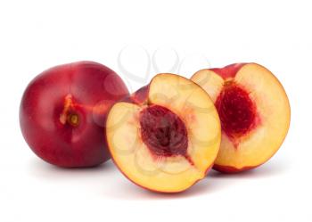 Nectarine fruit isolated on white background