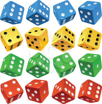 Royalty Free Clipart Image of Dice