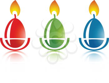 Royalty Free Clipart Image of an Egg Candle