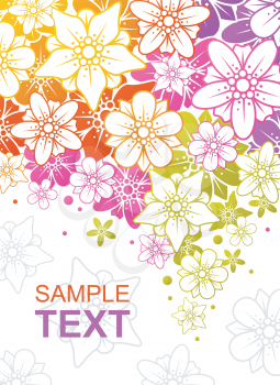 Royalty Free Clipart Image of a Floral Background