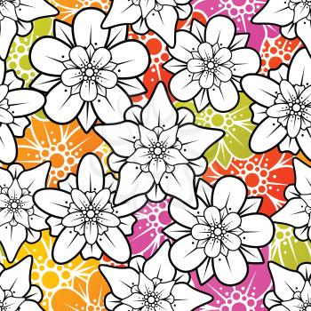 Royalty Free Clipart Image of a Floral Background