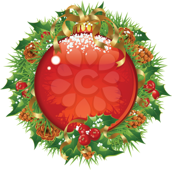 Royalty Free Clipart Image of a Christmas Frame