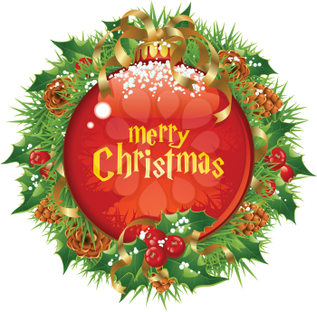 Royalty Free Clipart Image of Christmas Greeting