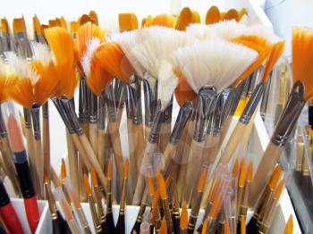 Royalty Free Photo of a Display of Brushes