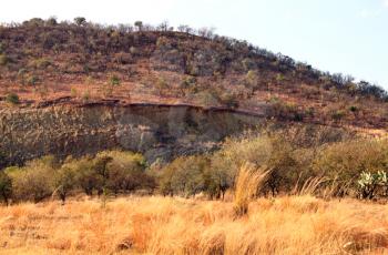 Royalty Free Photo of a Natural Mountain Defaced Due to Mining Activities  