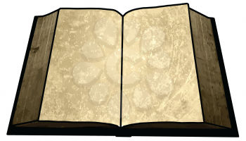 Golden Empty Blank Book Image with Text Area