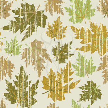 Royalty Free Clipart Image of a Grunge Leaf Background