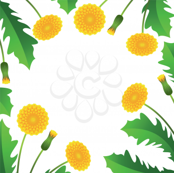 Royalty Free Clipart Image of a Dandelion Border