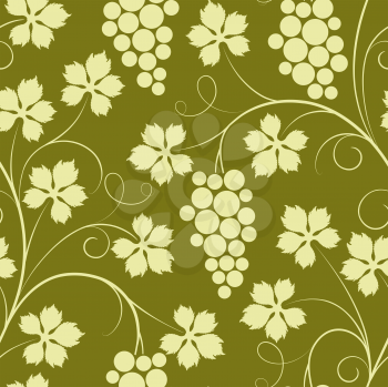Royalty Free Clipart Image of a Grapevine Background