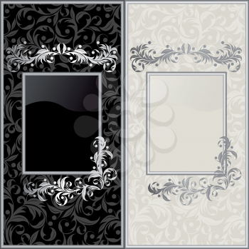 Royalty Free Clipart Image of Grey and Beige Backgrounds