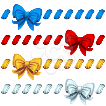 Royalty Free Clipart Image of Bows