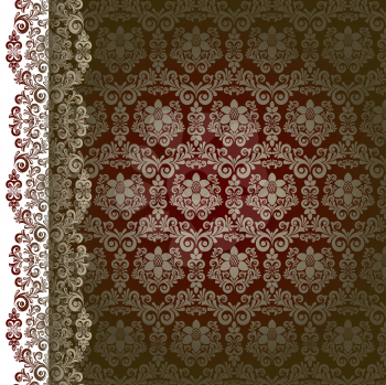 Royalty Free Clipart Image of a Brown and Red Background