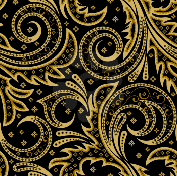 Royalty Free Clipart Image of a Flourish Background