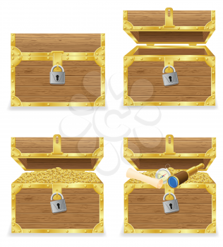 Royalty Free Clipart Image of Treasure Chests