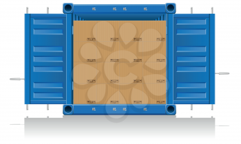Royalty Free Clipart Image of a Cargo Delivery