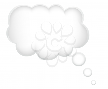 Royalty Free Clipart Image of a Thinking Bubble