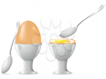 Royalty Free Clipart Image of Hard Boiled Eggs