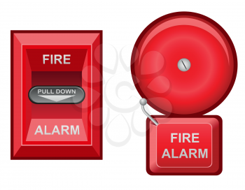 Royalty Free Clipart Image of a Fire Alarm
