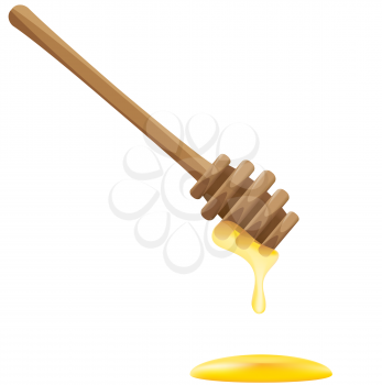 Royalty Free Clipart Image of a Honey Dipper