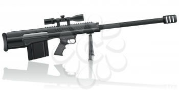Royalty Free Clipart Image of a Sniper Rifle