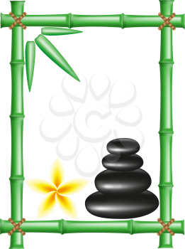 Royalty Free Clipart Image of a Bamboo Frame