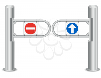 Royalty Free Clipart Image of a Turnstile