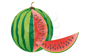 Royalty Free Clipart Image of a watermelon