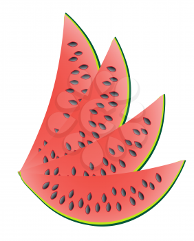 Royalty Free Clipart Image of Watermelon Slices