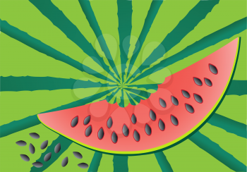 Royalty Free Clipart Image of a Watermelon Background